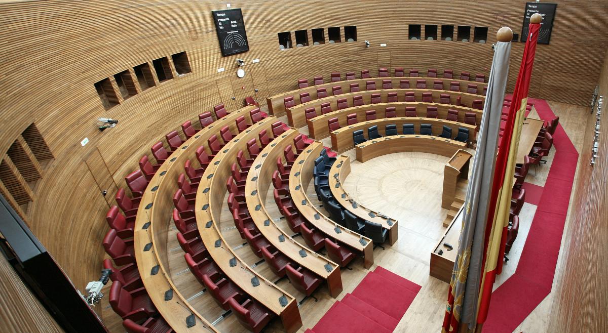 Hemicicle de les Corts Valencianes (web Corts Valencianes).