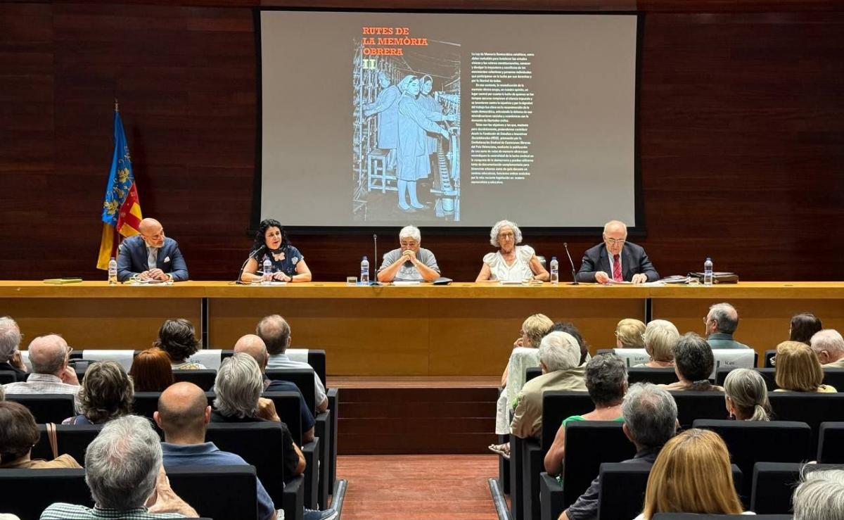 Acte d'homenatge a l'advocacia valencia en lluita per la democrcia i presentaci del segon volum de 'Rutes de la memria obrera'.