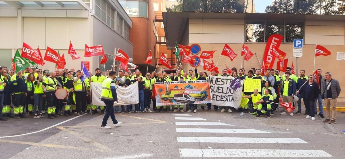 Concentraci en l'Hospital Clnic de Valncia.