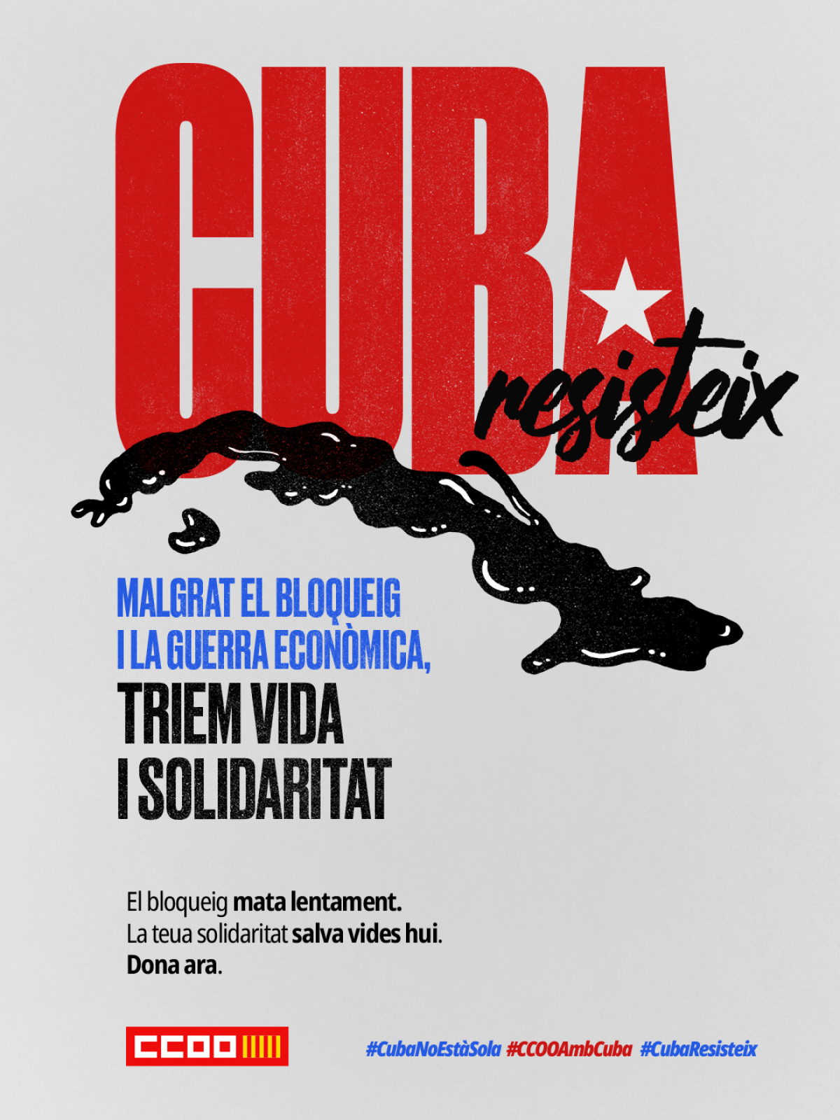 Campanya de solidaritat amb Cuba.
