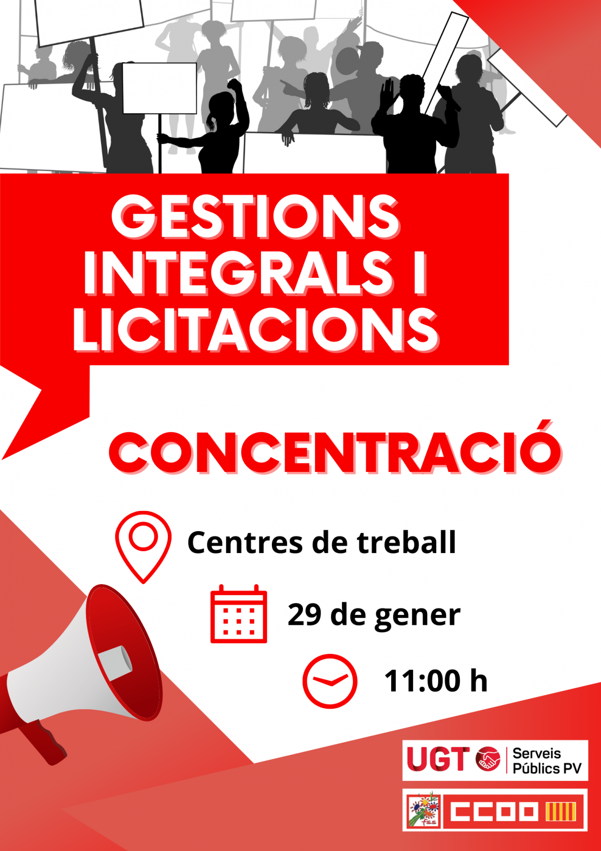 Concentraci gestions integrals, el 29 de gener.