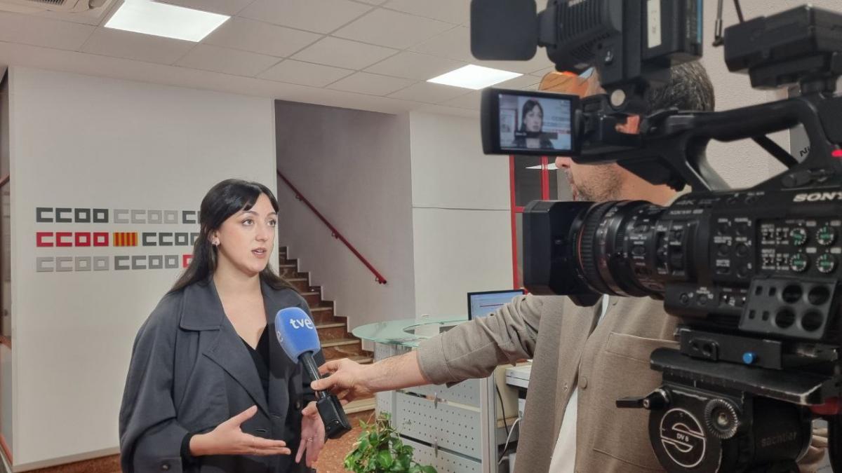 Rocío Pascual, secretària d'Ocupació i Joventut de CCOO PV.