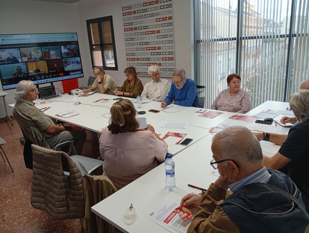 Reunión de la Ejecutiva de Pensionistas de CCOO PV.