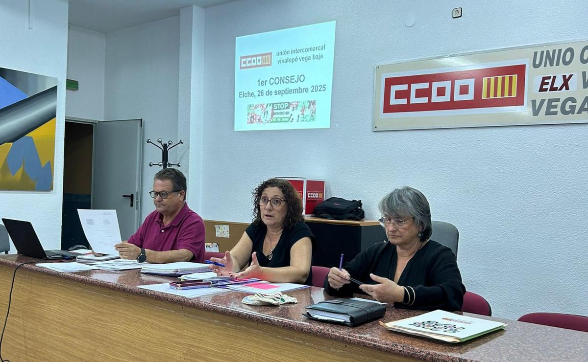 Intervención de la secretaria general de la UI CCOO Vinalopó Vega Baja, Carmen Palomar