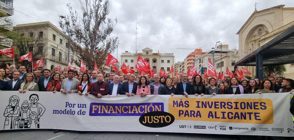 Mobilitzaci per un finanament just a Alacant.