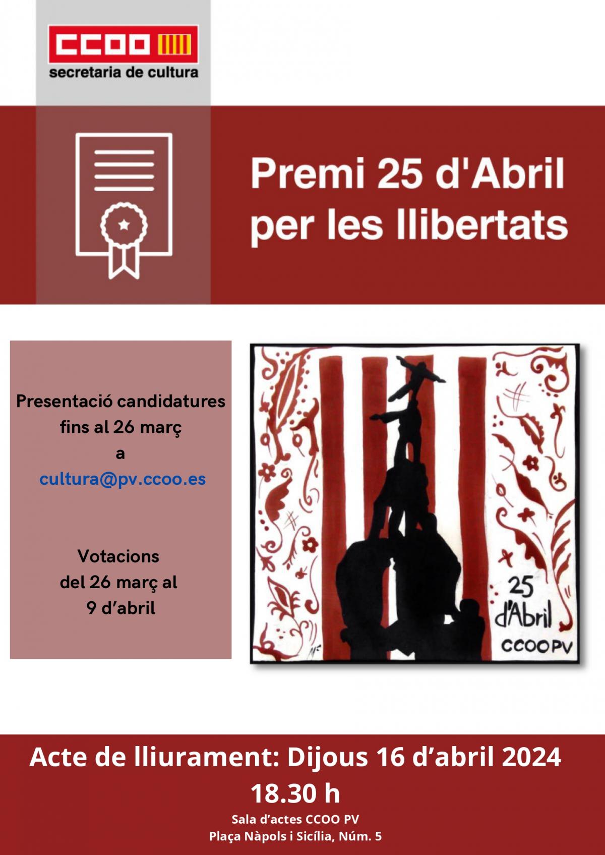 Cartell Premi 25 d'Abril