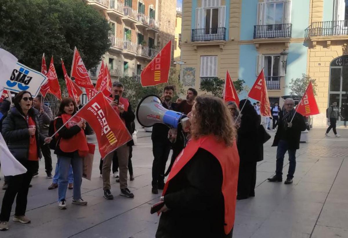 Protesta del personal de l'Administraci de justcia a Valncia