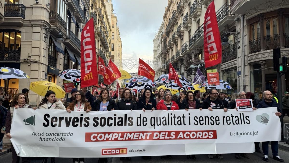 Imgenes de las movilizaciones en defensa de los servicios sociales