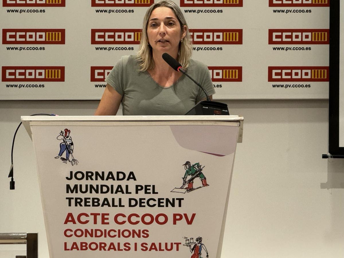 Nuria Lzaro, secretaria Salud Laboral CCOO PV