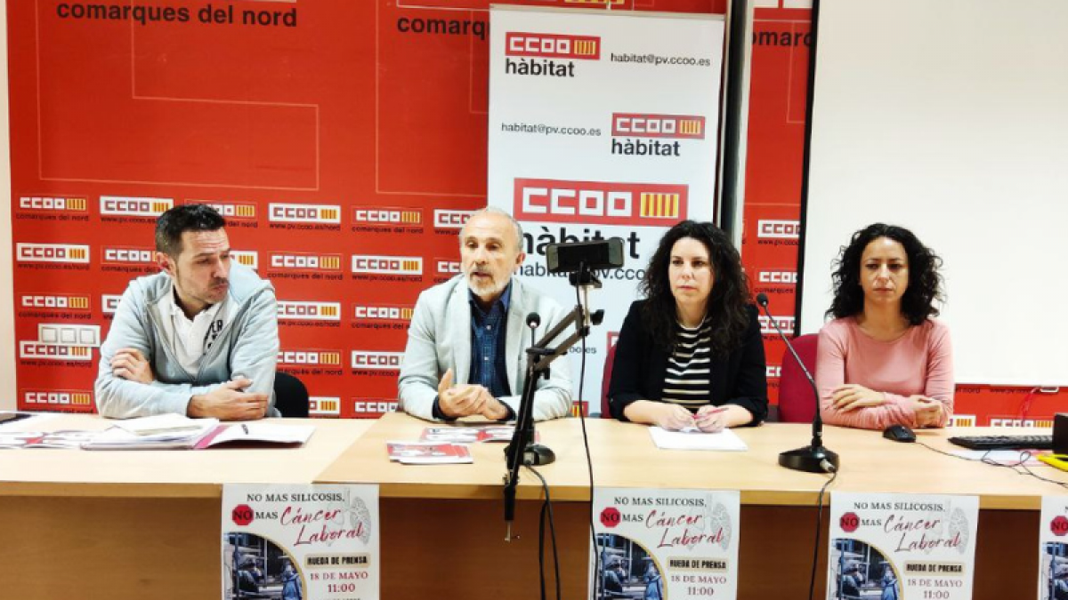 Presentación en Castellón de la campaña de CCOO del Hábitat "No más Silicosis, No más Cáncer Laboral"