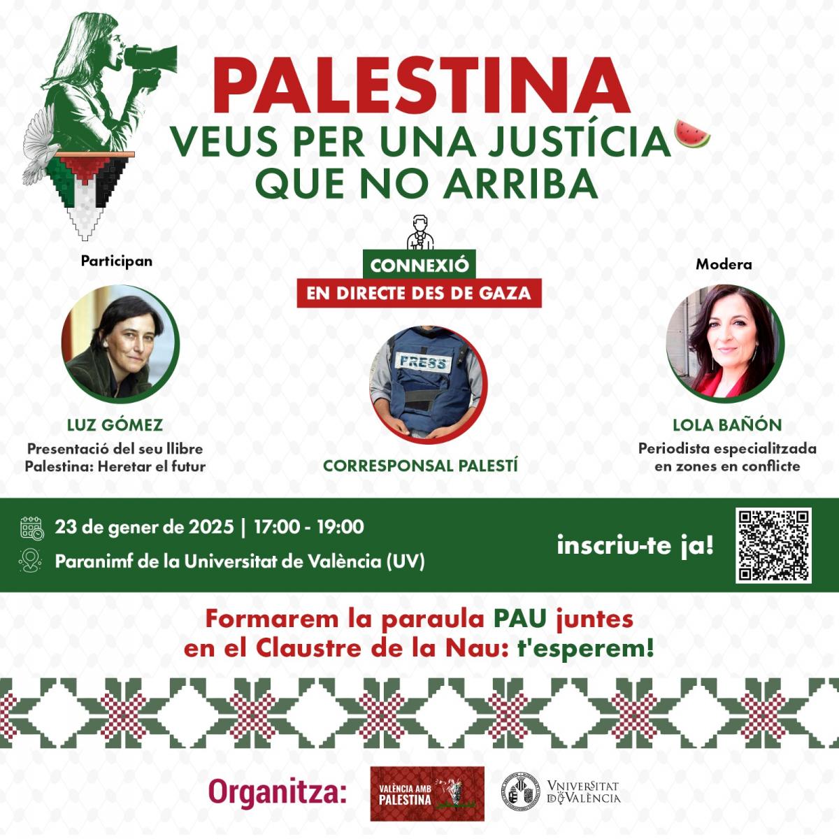 Taula redona: 'Palestina: Veus per una justcia que no arriba'