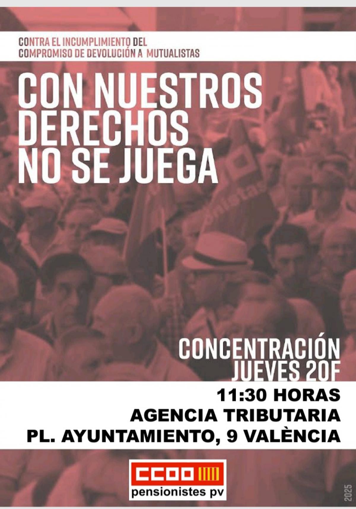 Cartel de la concentracin convocada el 20F