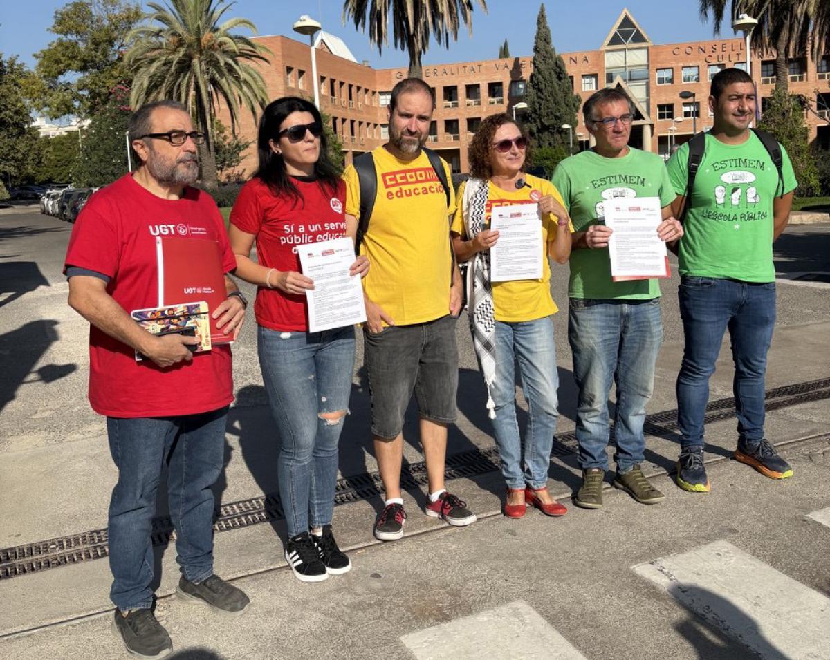 Roda de premsa sobre les mobilitzacions.