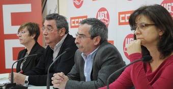 Rueda de prensa presentacin enmiendas de CCOO y UGT.