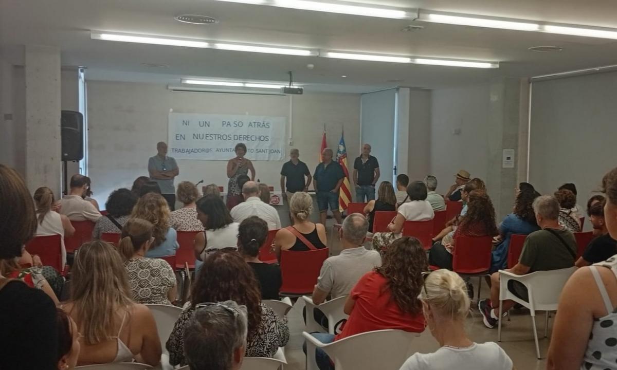 Assemblea amb la plantilla municipal.