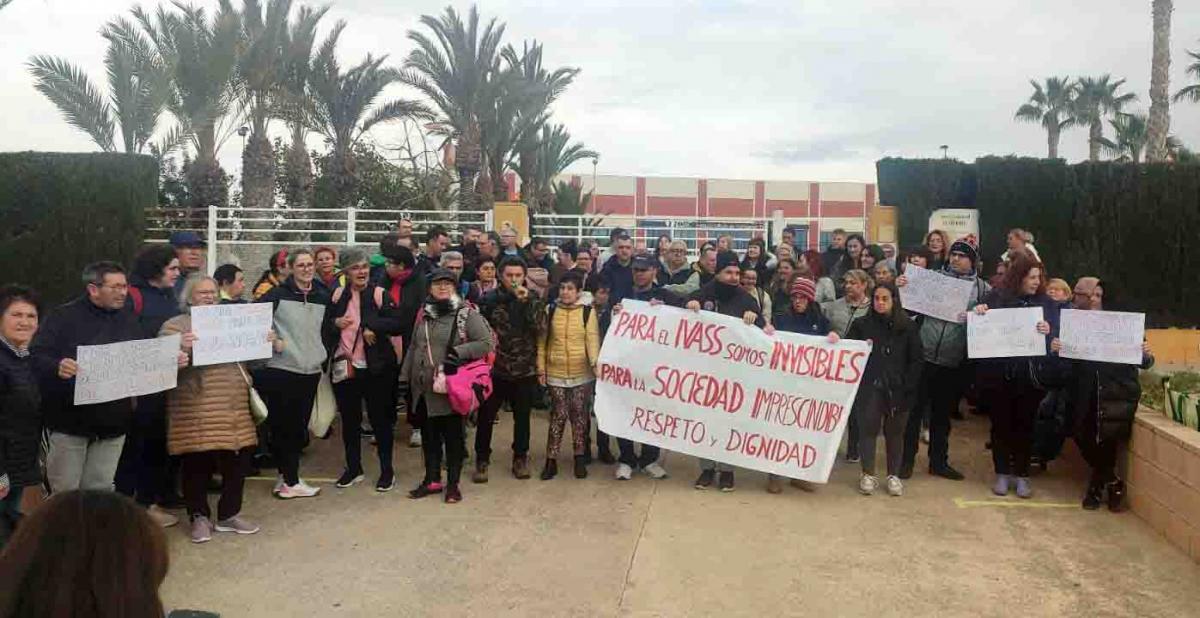 Imagen de archivo de una protesta del personal del Instituto Valenciano de Servicios Sociales