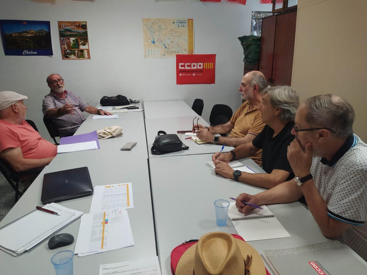 Reuni de la Comissi Executiva de la Federaci de Pensionistes de CCOO Comarques de lInterior.