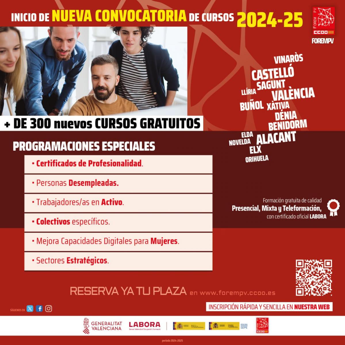 Cartell de la convocatria cursos 2024 - 2025