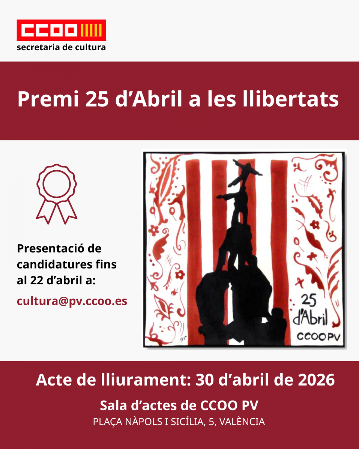 Premi 25 d'Abril de CCOO PV
