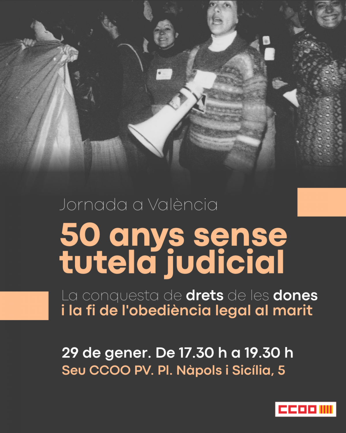 Jornada '50 anys sense tutela judicial' a CCOO PV.