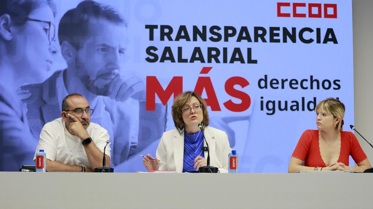 Imagen de la rueda de prensa sobre brecha salarial