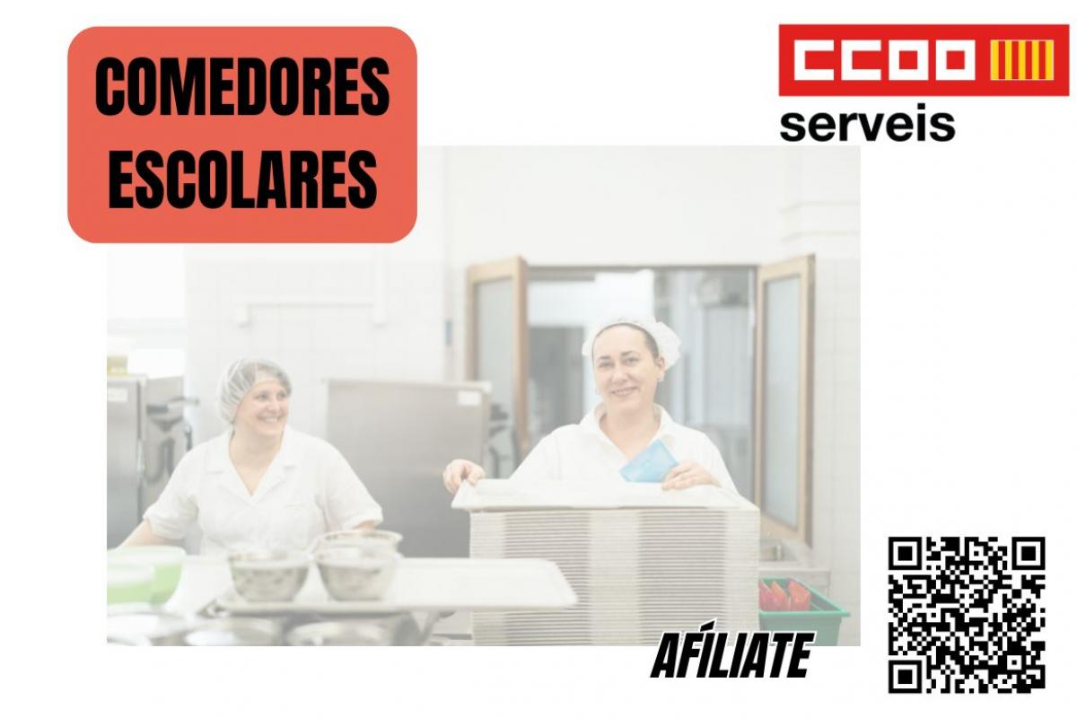Serveis CCOO PV analiza la crítica situación de los comedores escolares y urge a la Generalitat a acometer una reforma profunda.
