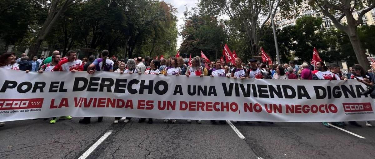 Manifestación por el derecho a una vivienda digna