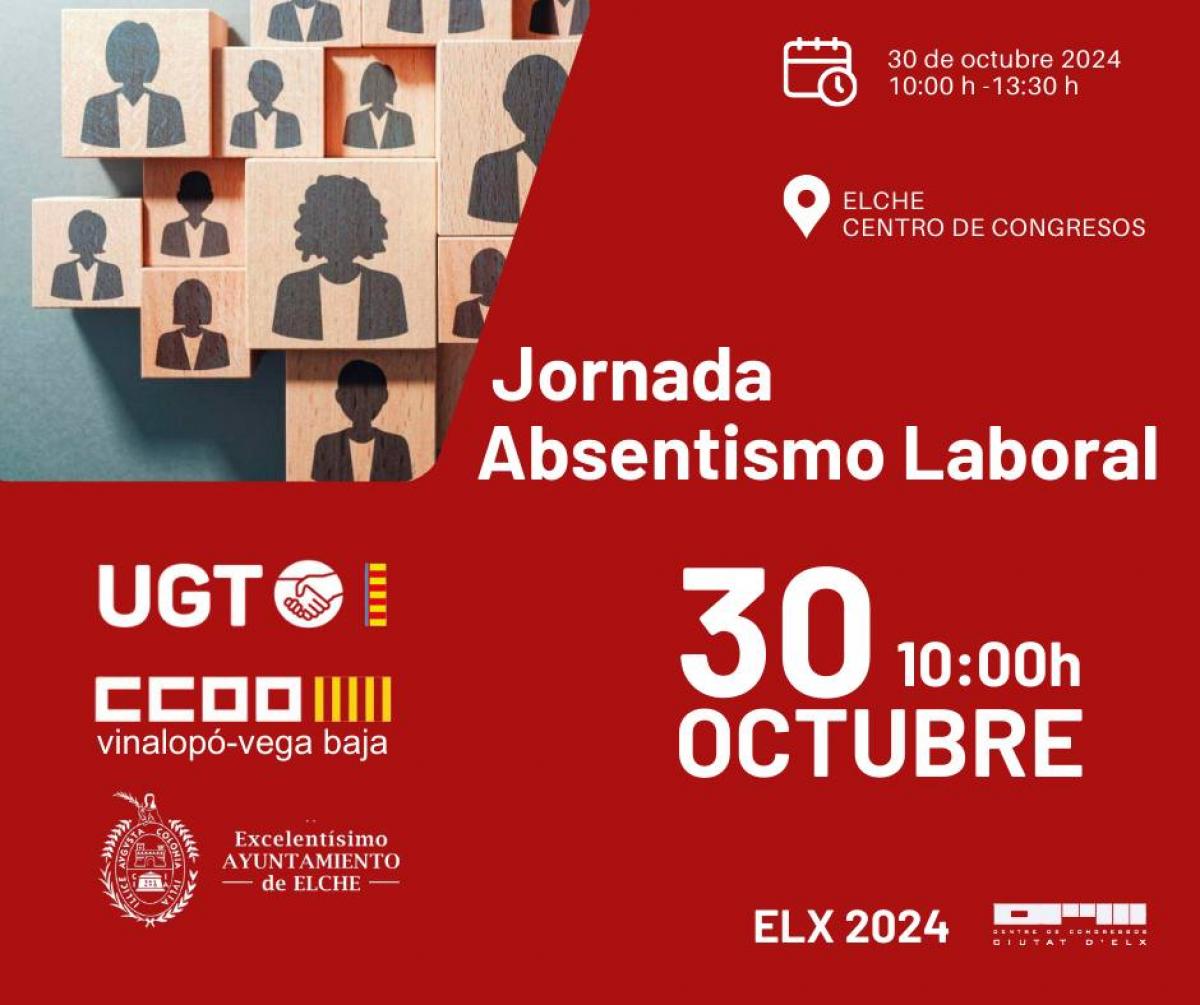 Cartel de la jornada sobre absentismo laboral