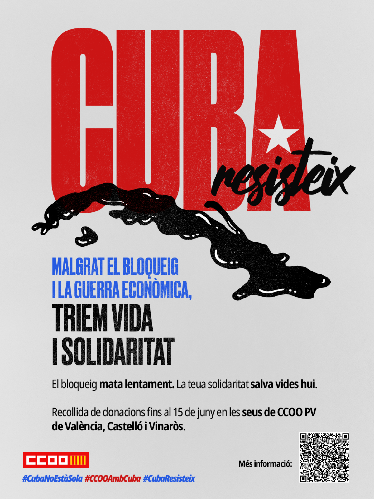 Campanya de solidaritat amb Cuba.
