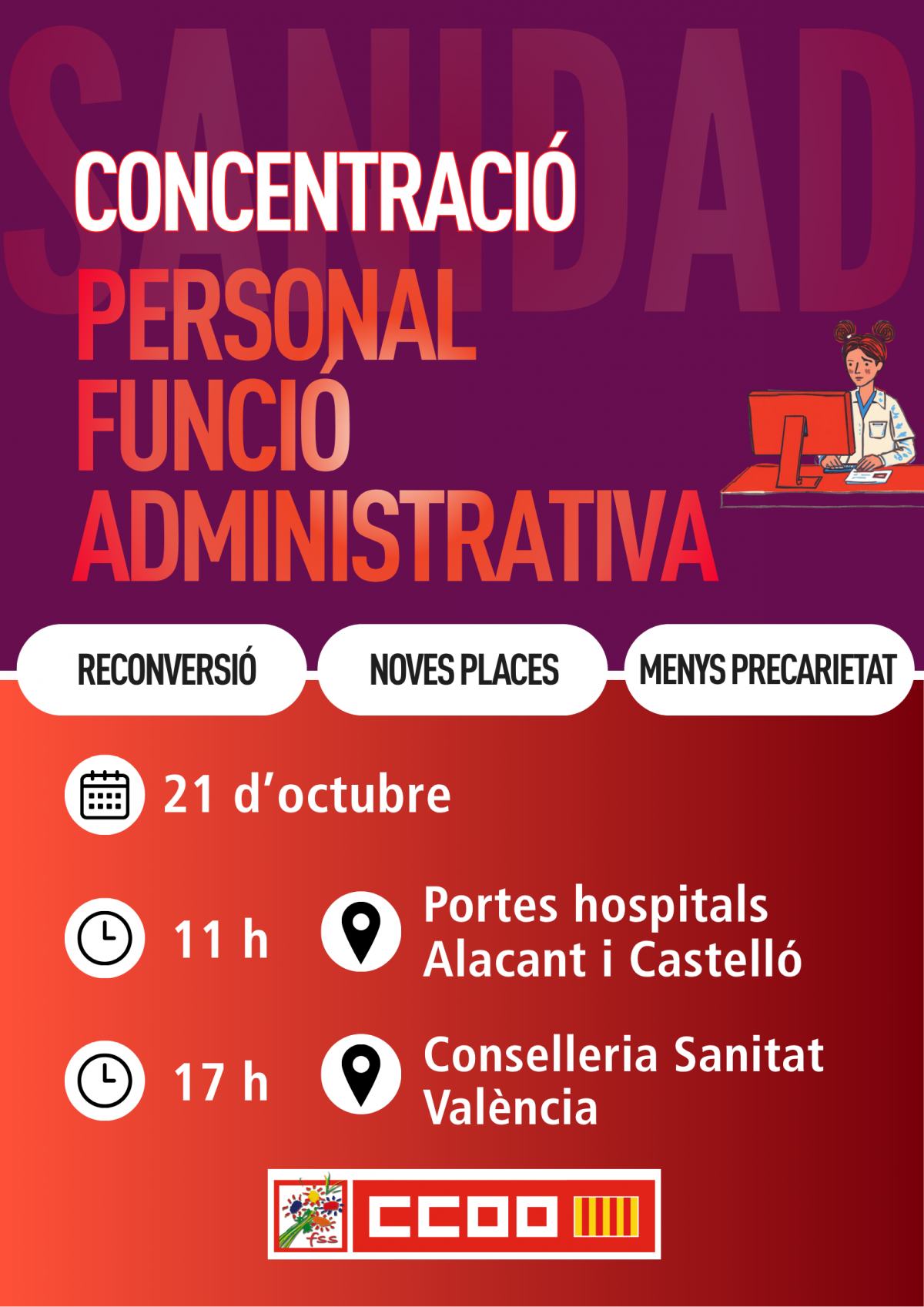 Concentració personal funció administrativa