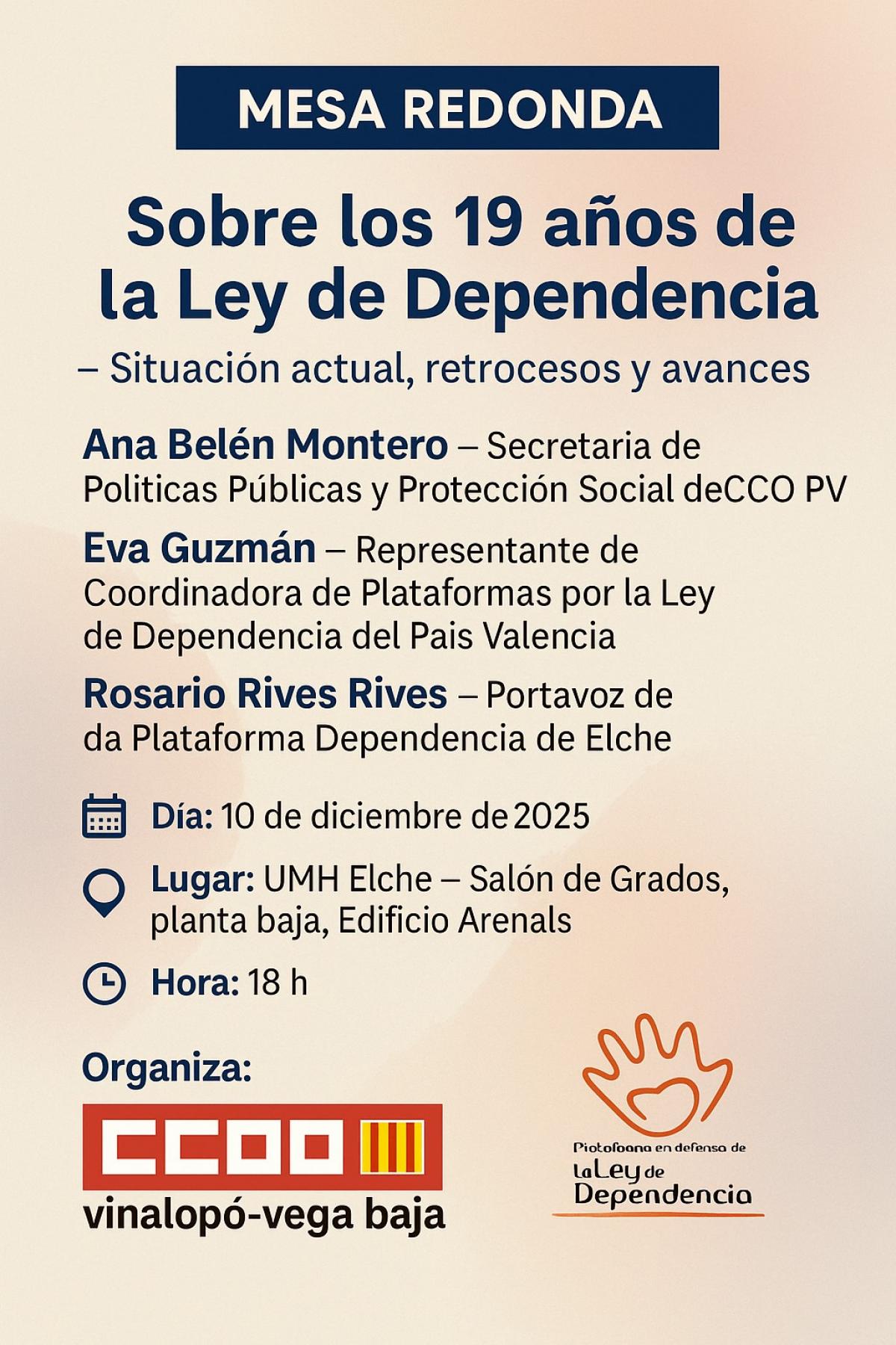 Mesa redonda Ley Dependencia